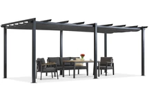 Terasos pergola Barbados 3x6 m Garden Point antracito spalvos