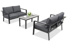 Aliuminio lauko baldai Sydney Coffee Comfort 4 Garden Point antracito spalvos