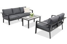 Aliuminio lauko baldai Sydney Coffee Comfort 5 Garden Point antracito spalvos