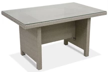 Didelis Garden Point kolekcijos sodo stalas iš technoratano Parma šviesiai pilkos spalvos