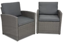 Garden Point firmos fotelis iš technoratano Monaco antracito – 2 vienetų komplektas 