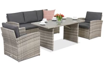 &quot;Monaco Apetito 5 Garden Point&quot; sodo baldai šviesiai pilki