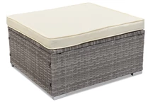 Sintetinio ratano suoliukas kojoms Roma šviesiai pilkos spalvos Garden Point