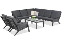 Aliuminiai lauko baldai Braga Corner 7 Garden Point antracito spalvos
