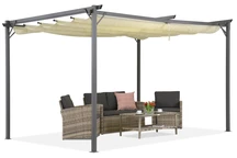 Gelsvai rudos spalvos terasos pergola La Palma 3x4 Garden Point