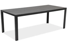 Juodos spalvos Garden Point aliuminio didelis lauko stalas polywood Verona