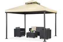 Kreminės spalvos lauko paviljonas Valencia 3x3 m Garden Point