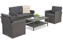 Lauko baldai Monaco Coffee 4 Garden Point antracito spalvos