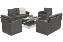 Lauko baldai Monaco Coffee 6 Garden Point antracito spalvos