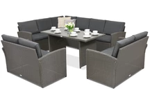 Lauko baldai Monaco Comida 9 Garden Point antracito spalvos