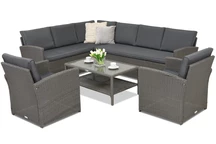 Lauko baldai Monaco Corner 7 Garden Point antracito spalvos