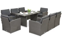 Lauko baldai Monaco Premium 8 Garden Point antracito spalvos