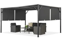 Metalinė terasos pergola Santorini 3 x 4m antracitas Garden Point