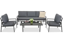 Modernūs Garden Point metaliniai lauko baldai Vigo antracito spalvos