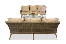 Garden Point Bilbao Kavos sodo baldai su mažu staliuku 6 žmonėms rudos spalvos