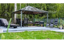 Garden Point terasos pavėsinė Milos 4x4 pilkas