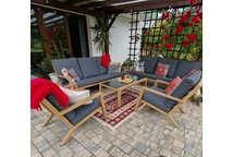"Braga Wood Coffee 8 Garden Point" prabangių sodo baldų komplektas