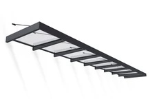 Aliuminio durų stogelis Sophia XL 1,4 x 8,5 m Palram - Canopia antracitas