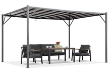 Antracito spalvos terasos pavėsinė Paros 3x4m Garden Point