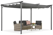 Antracito spalvos terasos pergola „Garden Point La Palma 4x4 m“