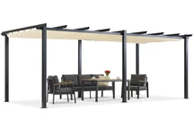 Barbadoso terasos pavėsinė 3x6 m Garden Point smėlio spalvos