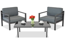 &quot;Garden Point&quot; antracito spalvos &quot;Porto&quot; terasos baldų komplektas