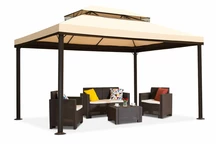 Garden Point kreminės spalvos lauko paviljonas Valencia 3x6 m