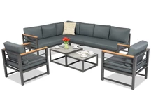 &quot;Guarda Garden Point&quot; plieniniai sodo baldai antracito spalvos