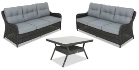 &quot;Toledo Apetito 3&quot; technorattan baldai su antracito spalvos kvadratiniu stalu &quot;Garden Point&quot; (1)