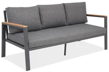 &quot;Zakintos&quot; antracito spalvos aliuminio trijų vietų sofa &quot;Garden Point