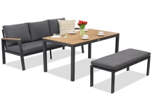 &quot;Zakintos Apetito Comfort 3&quot; aliuminio rinkinys su suoliuku antracito spalvos Garden Point