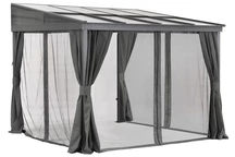 Aliumininis terasos stogelis 3 x 3 m &quot;Tarragona Premium Garden Point&quot; antracito spalvos