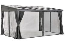 Aliumininis terasos stogelis 3 x 4 m &quot;Tarragona Premium Garden Point&quot; antracito spalvos