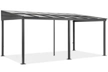 Aliuminio sieninė pavėsinė 3 x 5 m Tarragona Garden Point antracito spalvos