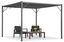 Antracito spalvos &quot;Malaga&quot; 3x3 m &quot;Garden Point&quot; terasos pavėsinė