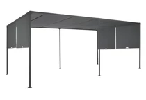 Antracito spalvos &quot;Sevilla&quot; 3x6 m pavėsinė su tinkleliu nuo uodų Garden Point