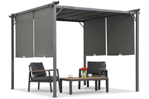 Antracito spalvos terasos pergola „Garden Point Sevilla 3x3m“