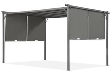 Antracito spalvos terasos pergola „Garden Point Sevilla 3x4m“