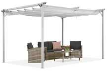 Baltos spalvos La Palma 3x3 m Garden Point terasos pavėsinė