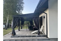 Aliumininis terasos stogelis 3 x 6 m "Tarragona Premium Garden Point" antracito spalvos