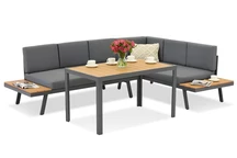 &quot;Adria Garden Point&quot; antracito spalvos sodo baldų komplektas