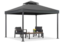 Antracito spalvos sodo paviljonas Valencia 3x3 m Garden Point