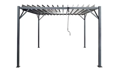 Antracito spalvos terasos pavėsinė Tasos 3x3m Garden Point