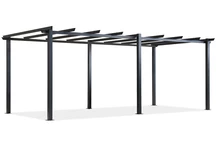 &quot;Barbados&quot; 3 x 6 m antracito spalvos &quot;Garden Point&quot; metalinis terasos pavėsinės rėmas