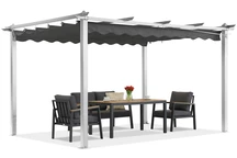 &quot;Barbados&quot; terasos pavėsinė 3x4 m Garden Point balta-antracito spalva