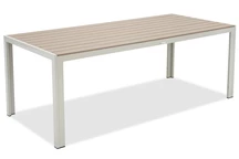 Didelis aliuminio polivinmedžio sodo stalas 200 cm &quot;Verona Garden Point&quot; smėlio spalvos