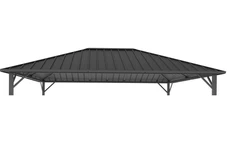 &quot;Garden Point Itaka&quot; 3x4 antracito spalvos pavėsinės stogo danga