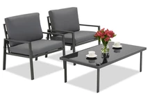 &quot;Garden Point&quot; antracito spalvos &quot;Vigo&quot; terasos baldų komplektas