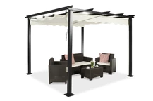 Laisvai pastatoma terasos pergola Tenerife 3 x 3 m kreminė Garden Point