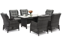 &quot;Malaga Premium&quot; antracito spalvos &quot;Garden Point&quot; technorattano sodo baldai